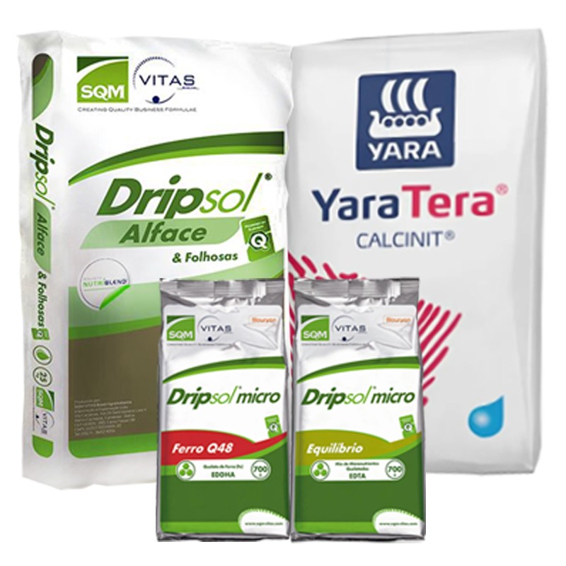 Dripsol Alface + Nitrato de cálcio e micros Dripsol Alface + Nitrato de cálcio e micros